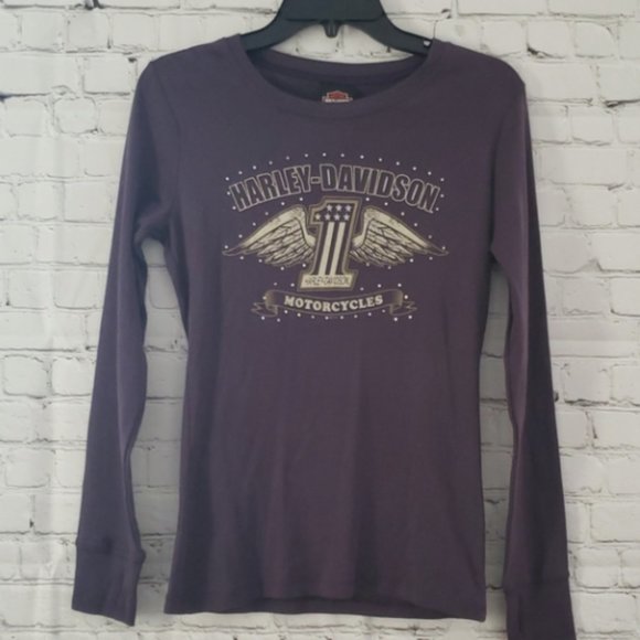 NWT Purple Edmonton Alberta Harley Davidson Shirt